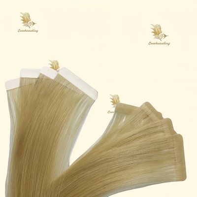 Banda de inserção pré-ligada de pele dupla e desenhada Remy Extensões de cabelo 100% cabelo humano