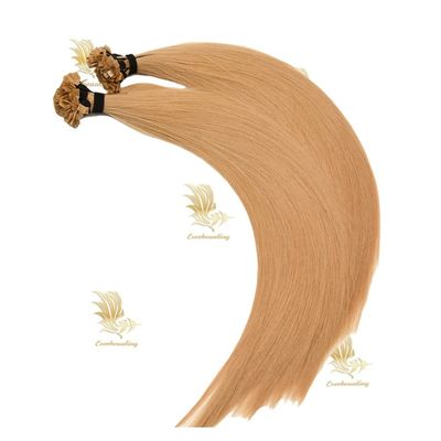 Estilo reto Extensões de cabelo de ponta plana 100% de luxo Virgem cabelos humanos de queratina duplo