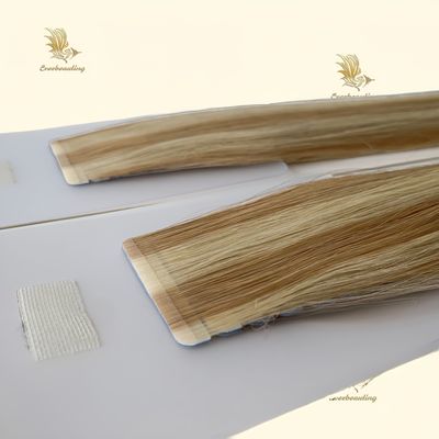 Extensões de cabelo humano sem derramamento 100% cutícula alinhada cor de piano fita estreita no cabelo