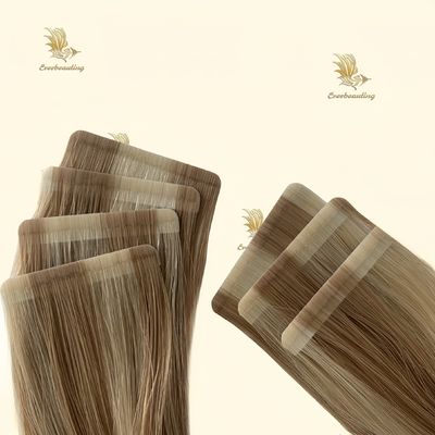 Extensões de cabelo humano sem derramamento 100% cutícula alinhada cor de piano fita estreita no cabelo