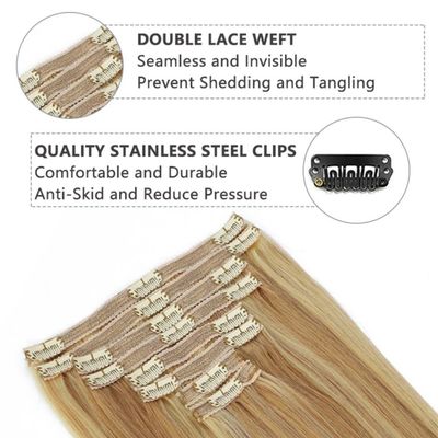 Produtos Clip duplo desenhado em extensões de cabelo CH-24256 Muti-Color Afro Kinky Curly