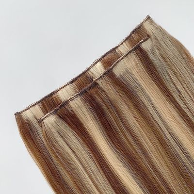 100% Remy Clip Brasileiro em Extensão de Cabelo Estilo Estreito Loiro Russo Virgem Cabelo Humano