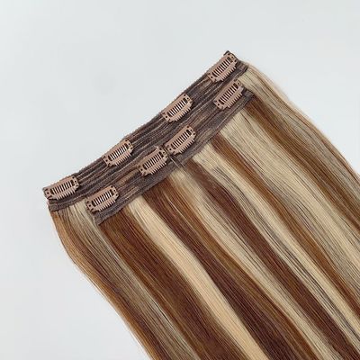 100g/PC 20 polegadas Grade mais alto 13A Double Clip em extensão de cabelo para mulheres brancas