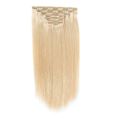 100 g/pc Remy humano Double Drawn Lace Clip em extensão de cabelo Clip de cabelo brasileiro