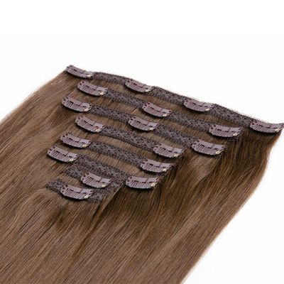 100% Remy Clip de cabelo humano russo Ins Bodywave Texture em Virgin Human Hair Extension