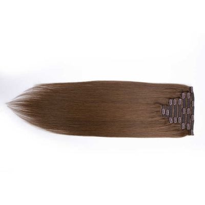 100% Remy Clip de cabelo humano russo Ins Bodywave Texture em Virgin Human Hair Extension