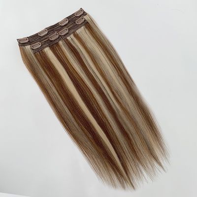 Estreito 18 polegadas e 20 polegadas de cabelo indiano cru clip no estilo de extensão de cabelo reta