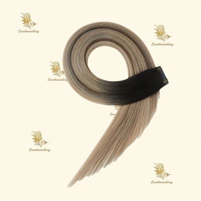 Remy Hair Cinta de cor muti em extensões de cabelo seda cabelo humano reto