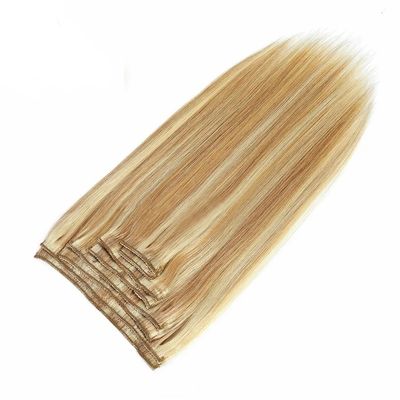 Cabelo Superior 20 polegadas Cores claras Remy Cabelo Humano Clips Ins Extensões Vendedor Dyeable