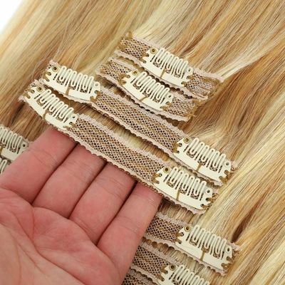 Cabelo Superior 20 polegadas Cores claras Remy Cabelo Humano Clips Ins Extensões Vendedor Dyeable