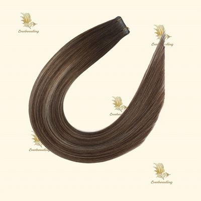 22 polegadas de fita castanha em extensões de cabelo tipo pré-ligado para o design de fita invisível