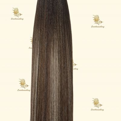 22 polegadas de fita castanha em extensões de cabelo tipo pré-ligado para o design de fita invisível