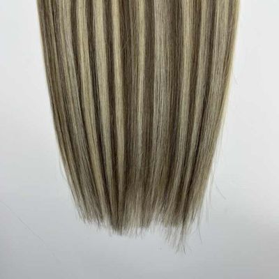 Qingdao solicitação personalizada 100% Remy cabelo humano chinês sem costura PU clip no cabelo
