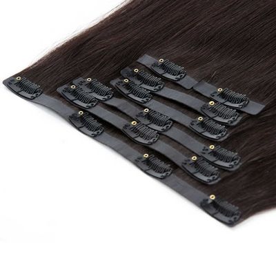 Cabelo humano Clip real europeu em extensões de cabelo Duplo desenhado Remy cabelo colorido