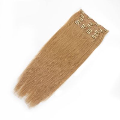 Fim grosso Invisível PU Crudo Loiro Clip Sem costura em extensões de cabelo solicitação personalizada