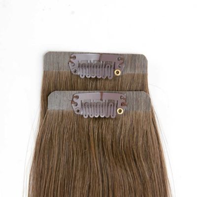 Extenções de cabelo vietnamitas sem costura com clipes de estilo pré-ligados e tangle não