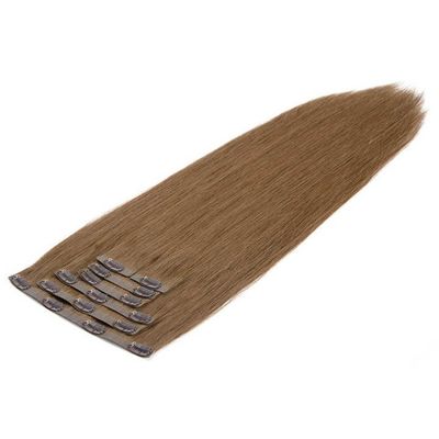 Extenções de cabelo vietnamitas sem costura com clipes de estilo pré-ligados e tangle não