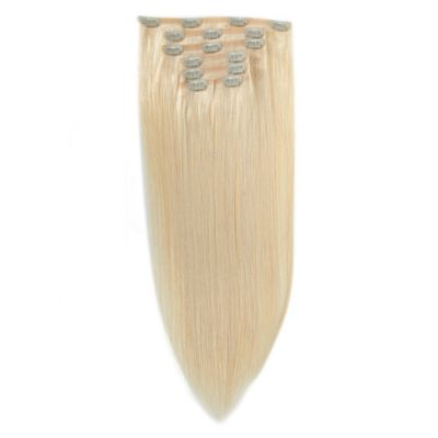 Remy Hair Long Straight Clip em Extensão de Cabelo com 0,200 kg de Peso Bruto do Pacote