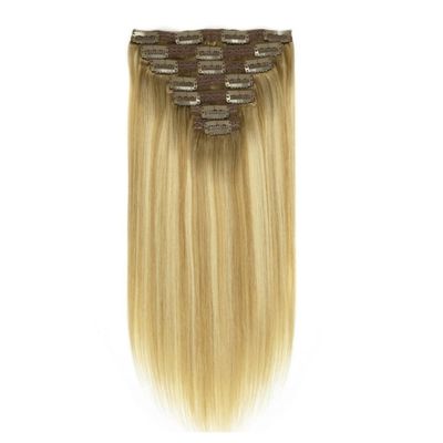 Remy Hair Long Straight Clip em Extensão de Cabelo com 0,200 kg de Peso Bruto do Pacote