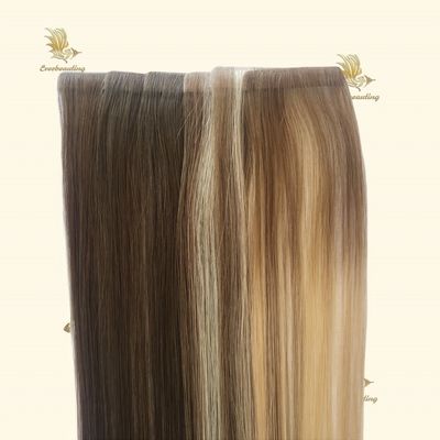 Estilo reto fita multi-color inserção dupla tirada invisível extensões de cabelo de fita PU