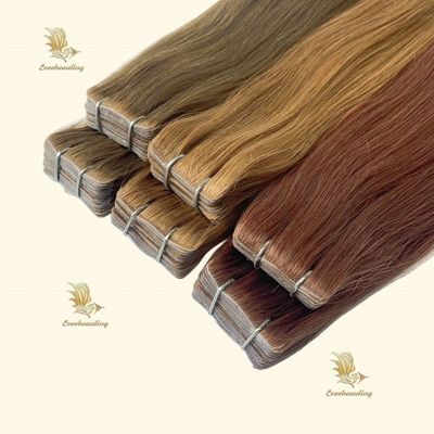 Estilo reto fita multi-color inserção dupla tirada invisível extensões de cabelo de fita PU