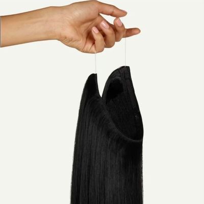 Cabelo humano vietnamita de uma peça espesso de cima para baixo acessível Flip em extensão de cabelo