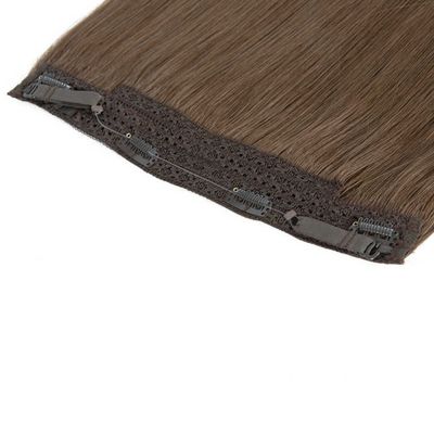 100% de cabelo humano sem costura Invisível de peixe Fios de cabelo extensões devolução reembolsos até 30 dias