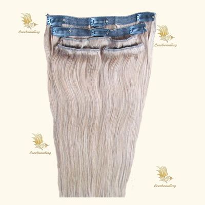 Clip em extensão de cabelo 100% russo humano Remy Clip Ins cabelo personalizado pedido