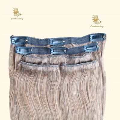 Clip em extensão de cabelo 100% russo humano Remy Clip Ins cabelo personalizado pedido