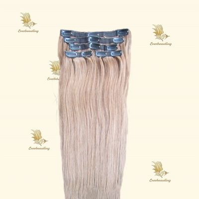 Clip em extensão de cabelo 100% russo humano Remy Clip Ins cabelo personalizado pedido