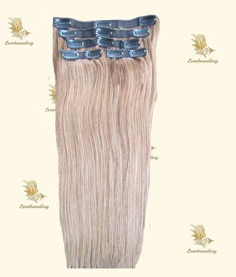 Clip em extensão de cabelo 100% russo humano Remy Clip Ins cabelo personalizado pedido
