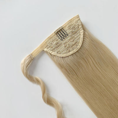 Personalizado Duplo desenhado Blonde Vermelho Virgem Cutícula Alinhada Cabelo Humano Ponytail