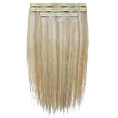 Clip de personalização Ins 100% cabelo humano virgem para mulheres brancas clipes de tipo pré-ligado