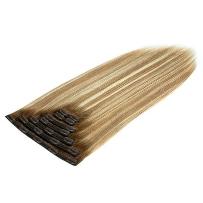 16-24 polegadas 150g Clipe em extensões de cabelo humano Duplo entrelaçamento Várias opções de comprimento
