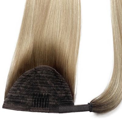 Cabeça de cavalo de cabelo humano customizado com desenho em volta