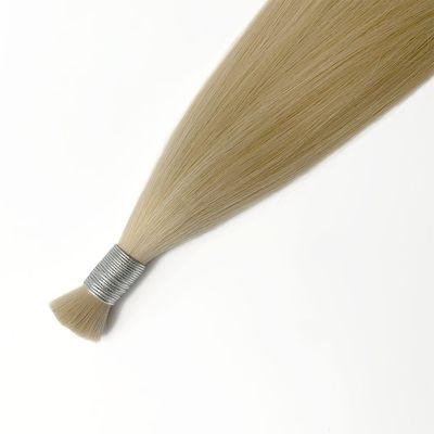 100% Remy Não processado de cabelo virgem indiano Produtos a granel louro natural reto russo