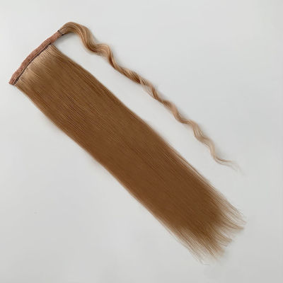 Extensão de cabelo da cauda de cavalo em torno de longo liso sedoso para mulheres cauda de cavalo-231014