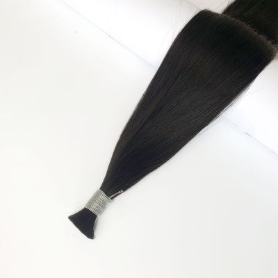 Cabelo humano a granel Remy não processado Sem enrolamentos de cabelo para o seu negócio de extensão de cabelo