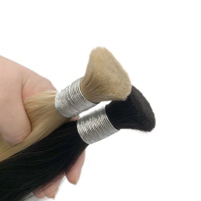 Cabelo humano a granel Remy não processado Sem enrolamentos de cabelo para o seu negócio de extensão de cabelo