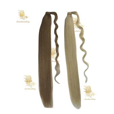 Customization Stock Salon Brasil Duplo Desenhado Remy Human Hair Ponytail Extensões