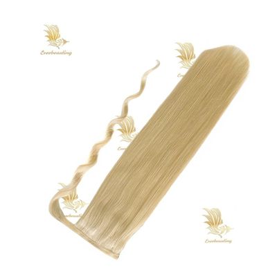 Customization Stock Salon Brasil Duplo Desenhado Remy Human Hair Ponytail Extensões