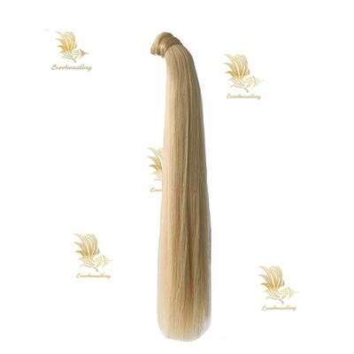 100% cabelo humano rabo de cavalo Remy estilo reto cabelo russo tingido
