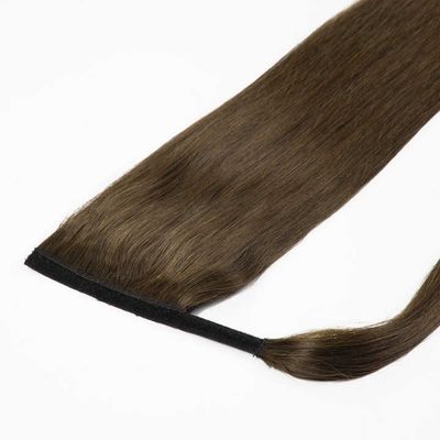 Clip de cabelo indiano em pente de cabelo humano envolver em torno de extensões de cauda de cavalo tipo pré-ligado