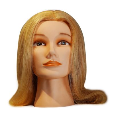 100% cabeça de treinamento de cabelo humano cabeça de manequim para prática ferramenta de treinamento profissional