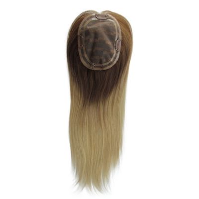 Full cuticle alinhado cabelo humano topper peruca mono base adequado para mulheres brancas