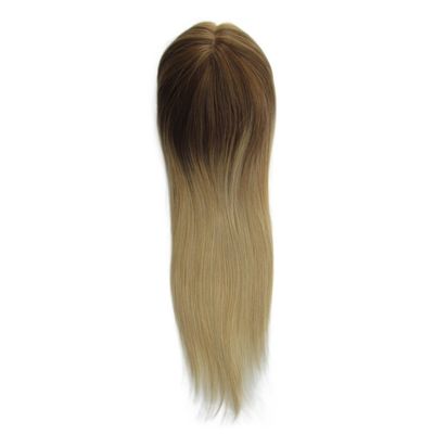 Full cuticle alinhado cabelo humano topper peruca mono base adequado para mulheres brancas