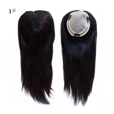 5.5X6 polegadas Mano Amarrado Duplo Mono Top Remy Pelo Humano Europeu Toupee Topper PU em torno MT-S1