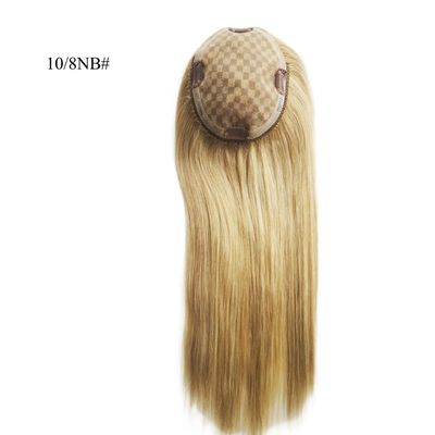 Perfeito para Mulheres Mono Lace Base Pênis 13 * 17 Cm Destaque Cabelos Humanos Brown Toppers
