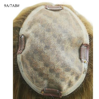 Cabelo Europeu 100% de cabelo humano brasileiro Toppers para mulheres Mono Base de seda mulheres Toupee
