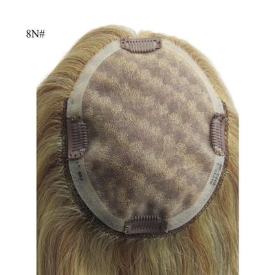 Peça de cabelo humano de monofilamentos com baixo custo de envio